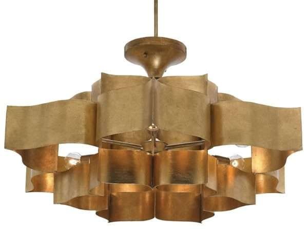 Grand Lotus Gold Large Chandelier - Image 2