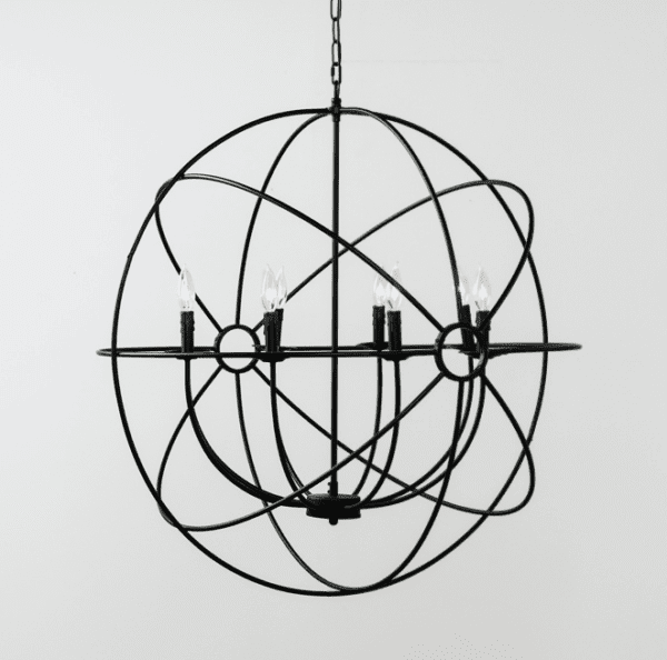 Derince Iron Chandelier Large wBulb