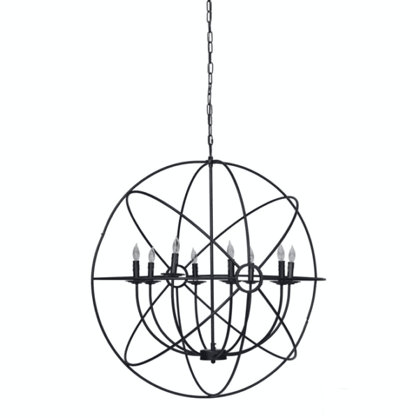 Derince Iron Chandelier Large wBulb - Image 2