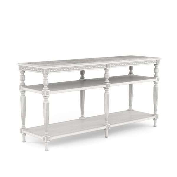 SOMERTON-SOFA TABLE W/ STONE TOP - Image 2