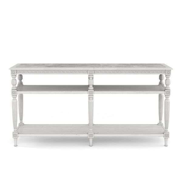 SOMERTON-SOFA TABLE W/ STONE TOP