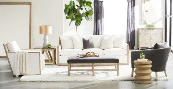 MANHATTAN 85" WOOD TRIM SOFA - Image 5