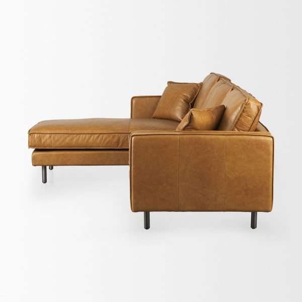 D'Arcy Leather Right or Left Chaise Sectional - Image 6