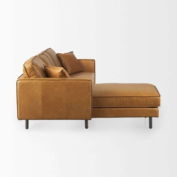 D'Arcy Leather Right or Left Chaise Sectional - Image 9