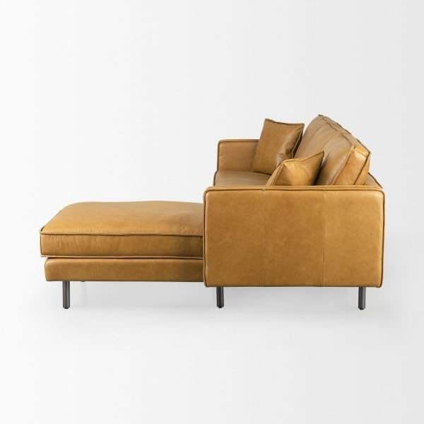 D'Arcy Leather Right or Left Chaise Sectional - Image 5