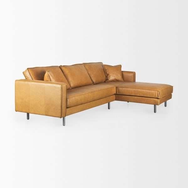 D'Arcy Leather Right or Left Chaise Sectional - Image 10