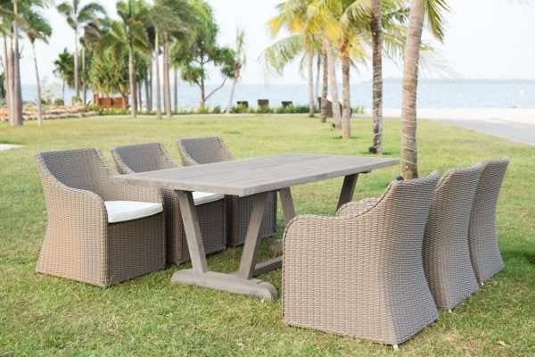 Verona Reclaimed Teak Outdoor Dining Table - Image 2