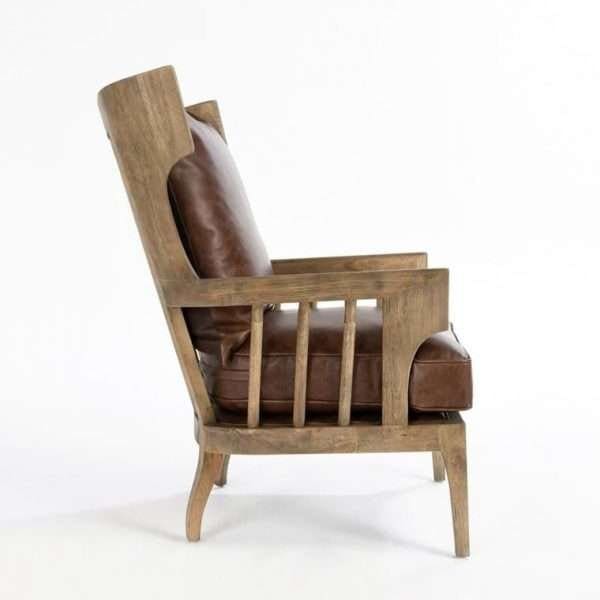 Lawrence Leather Accent Chair - Image 3