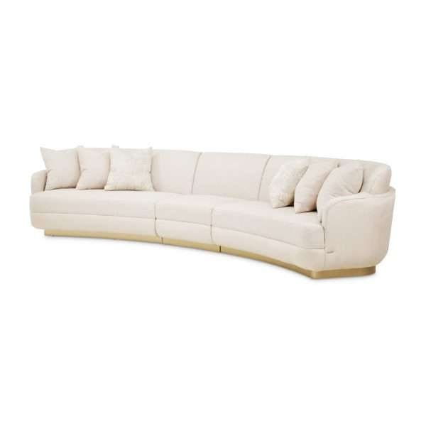 AURORA  Sectional Sofa & Chair Linen 3 Pc - Image 2