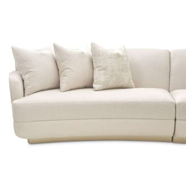 AURORA  Sectional Sofa & Chair Linen 3 Pc - Image 6