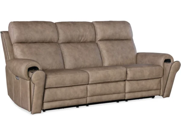 Duncan Power Sofa w/Power Headrest & Lumbar (2 Leather Options) - Image 3