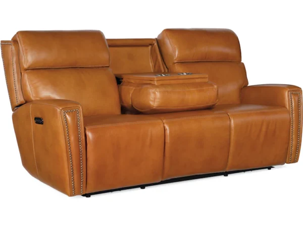 Ruthe ZeroG Power Sofa w/PH & Hidden Console (2 Leather Options) - Image 5