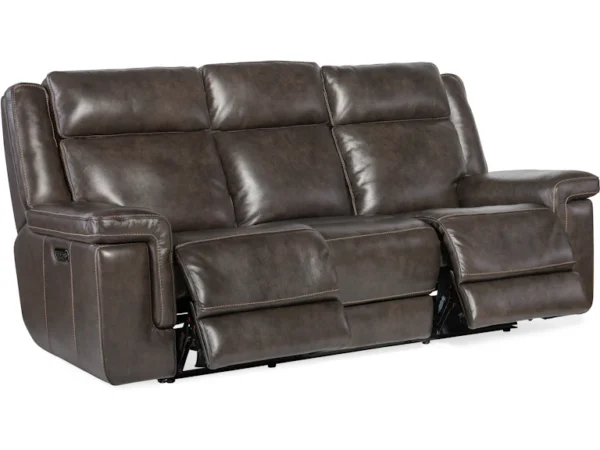 Montel Lay Flat Power Sofa with Power Headrest & Lumbar (2 Leather Options) - Image 3