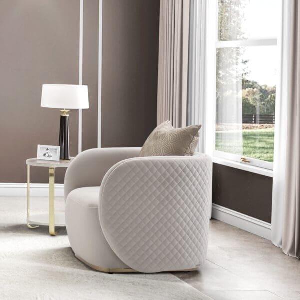 Ariana Chair Beige or Caramel Gold - Image 10