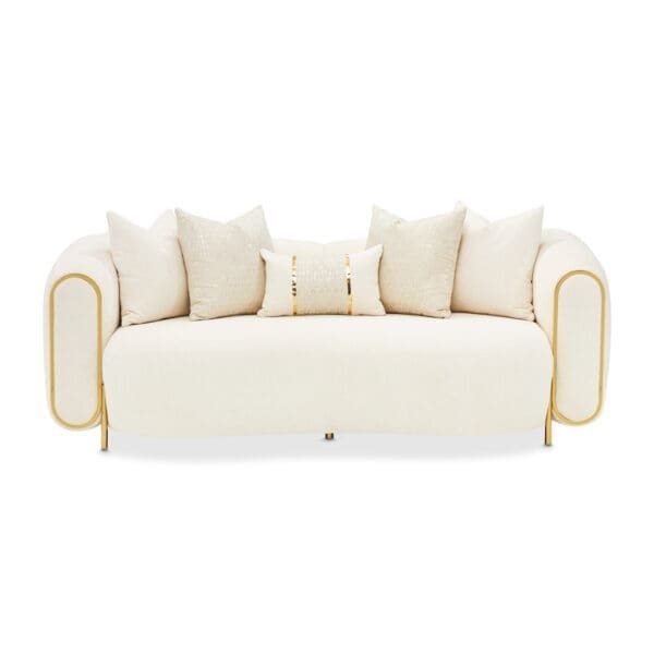 Sassani Loveseat Crepe Gold