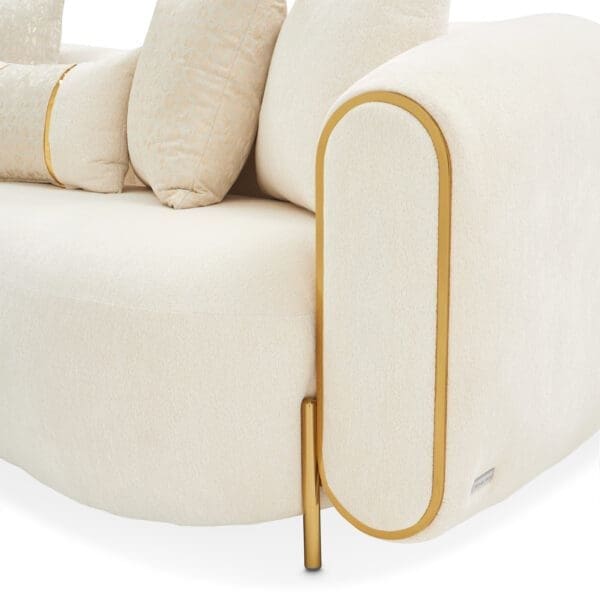 Sassani Loveseat Crepe Gold - Image 6