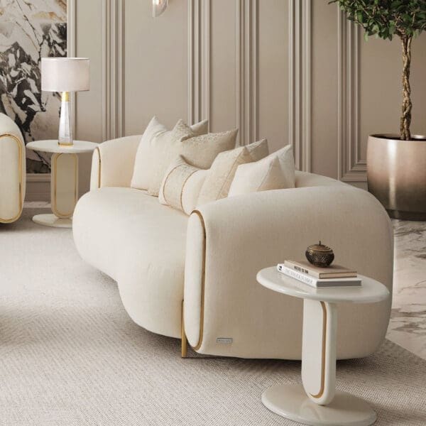 Sassani Loveseat Crepe Gold - Image 10